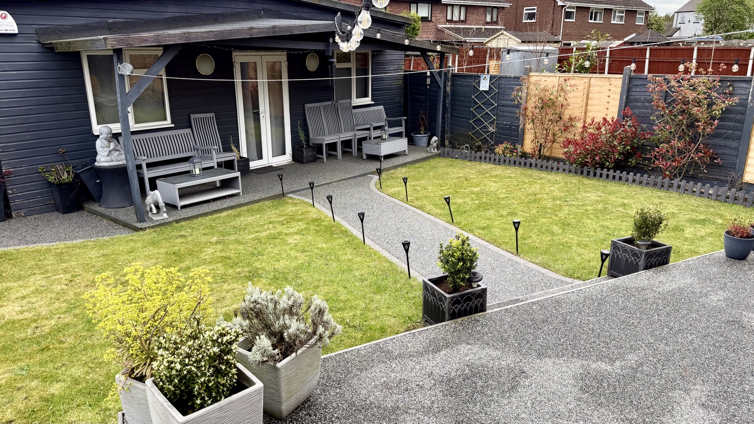 Lawn and patio area